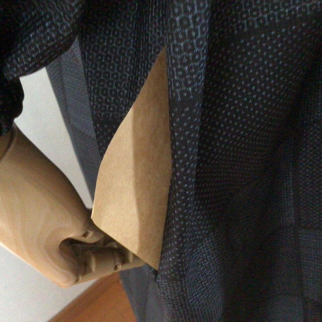 れ　大島紬　リメイク　ワンピース　ポケット付き　ドルマン ハンドメイドのハンドメイド その他(その他)の商品写真