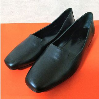 エルメス(Hermes)のHERMESエルメス☆フラットシューズパンプス36ブラック(ハイヒール/パンプス)