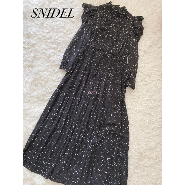 SNIDEL☆新品パフスリプリントワンピース