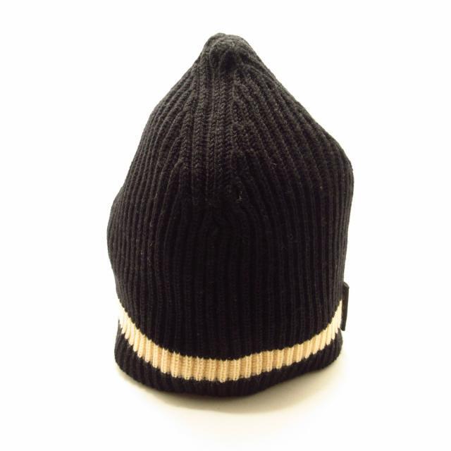 グッチ ニット帽 M美品 黒×ベージュのサムネイル