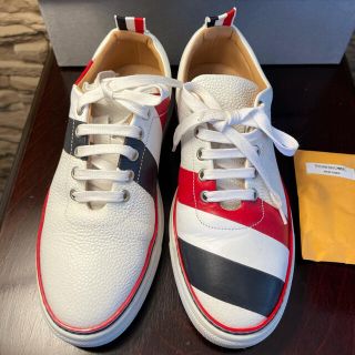 トムブラウン(THOM BROWNE)のThom Browne＊トリコロール　レザースニーカー＊ドゥーズィエム　AP(スリッポン/モカシン)