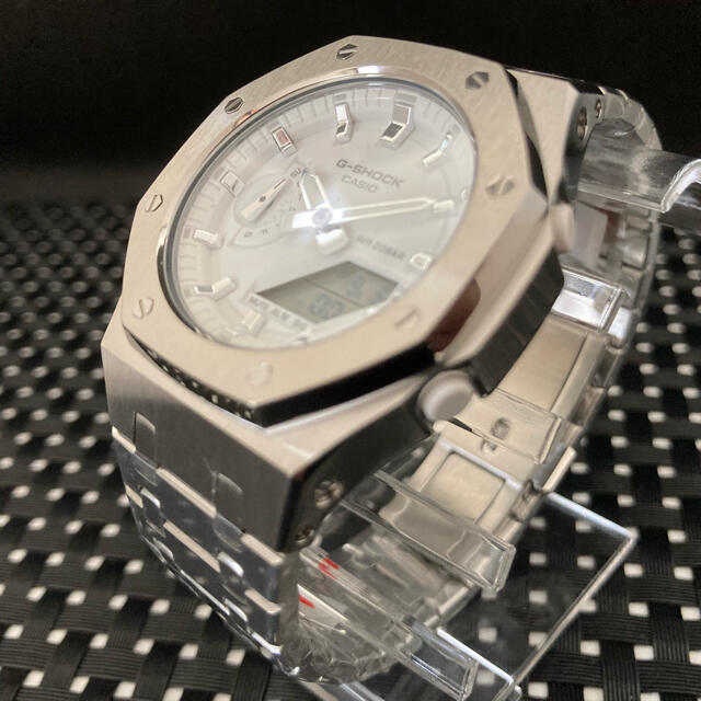 流行 【新品未使用】Gショック シルバーメタルダウンサイジングモデルgma-s2100 腕時計(アナログ)