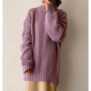 HOWDY.♡over turtle knit (lavender)(ニット/セーター)