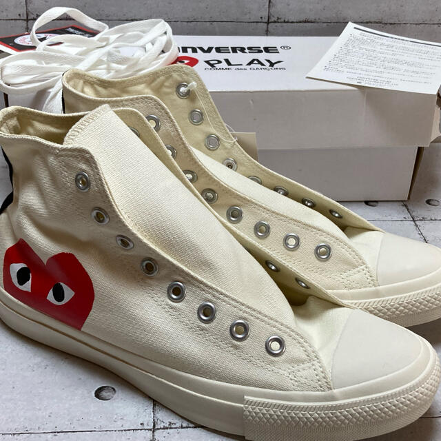 COMME des GARCONS(コムデギャルソン)のプレイコムデギャルソンコンバースハイカット白28cm新品 メンズの靴/シューズ(スニーカー)の商品写真