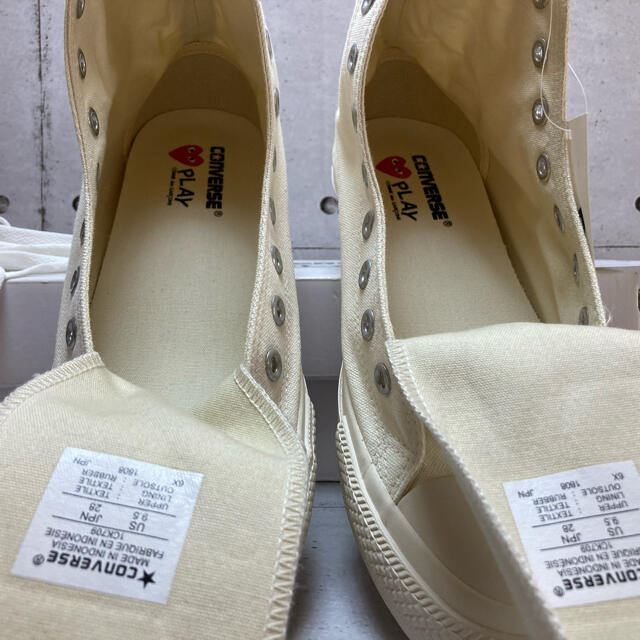 COMME des GARCONS(コムデギャルソン)のプレイコムデギャルソンコンバースハイカット白28cm新品 メンズの靴/シューズ(スニーカー)の商品写真