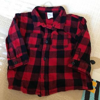 エイチアンドエム(H&M)のネルシャツ　4-6m(シャツ/カットソー)