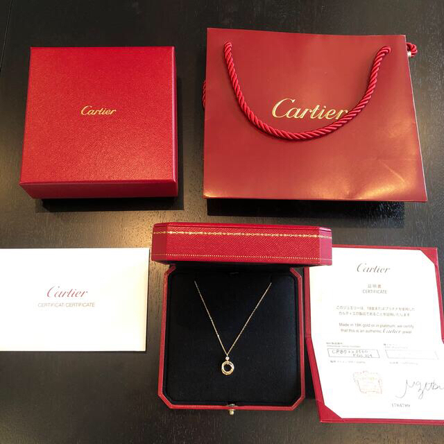 Cartier - 【専用】カルティエ　トリニティ　ダイヤ　ネックレス　K18  ゴールド　3連