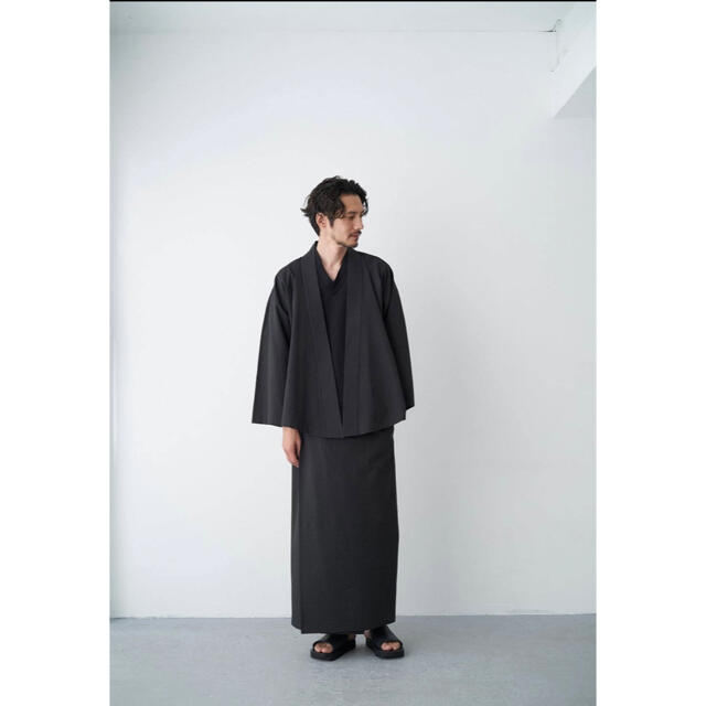 和ROBE WA Y shirt ブラック シアサッカー