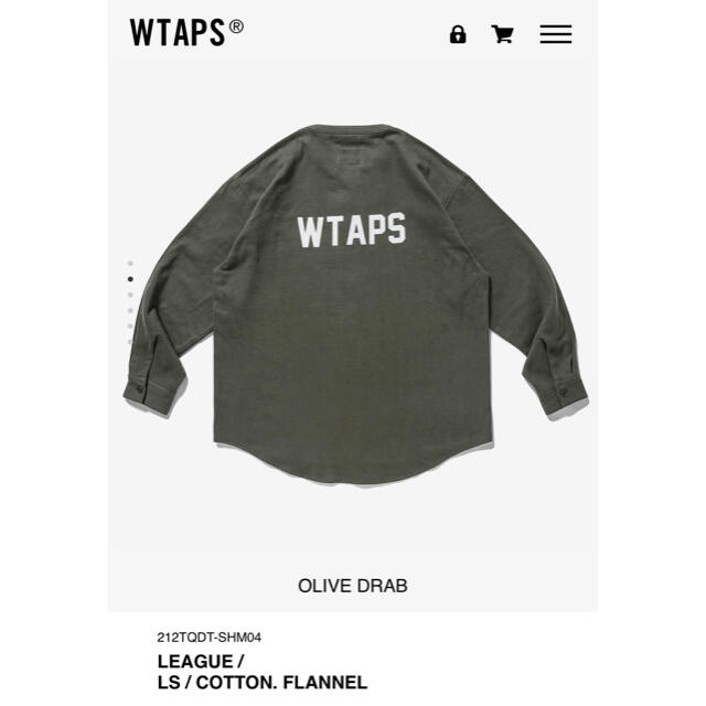 W)taps(ダブルタップス)のSサイズ WTAPS LEAGUE/LS/COTTON.FLANNEL オリーブ メンズのトップス(シャツ)の商品写真