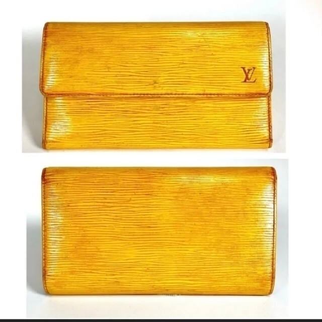正規品 ルイヴィトン エピ 3つ折り 長財布 LOUIS VUITTON 黄色 | フリマアプリ ラクマ