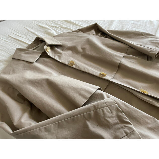 bulle de savon(ビュルデサボン)のyuni コットン高密度ウェザー　ニドムオーバーサイズステンカラーコート レディースのジャケット/アウター(トレンチコート)の商品写真