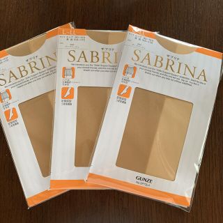 サブリナ(Sabrina)の新品　サブリナ ストッキング 3足組 ヌードベージュ L  LL(タイツ/ストッキング)