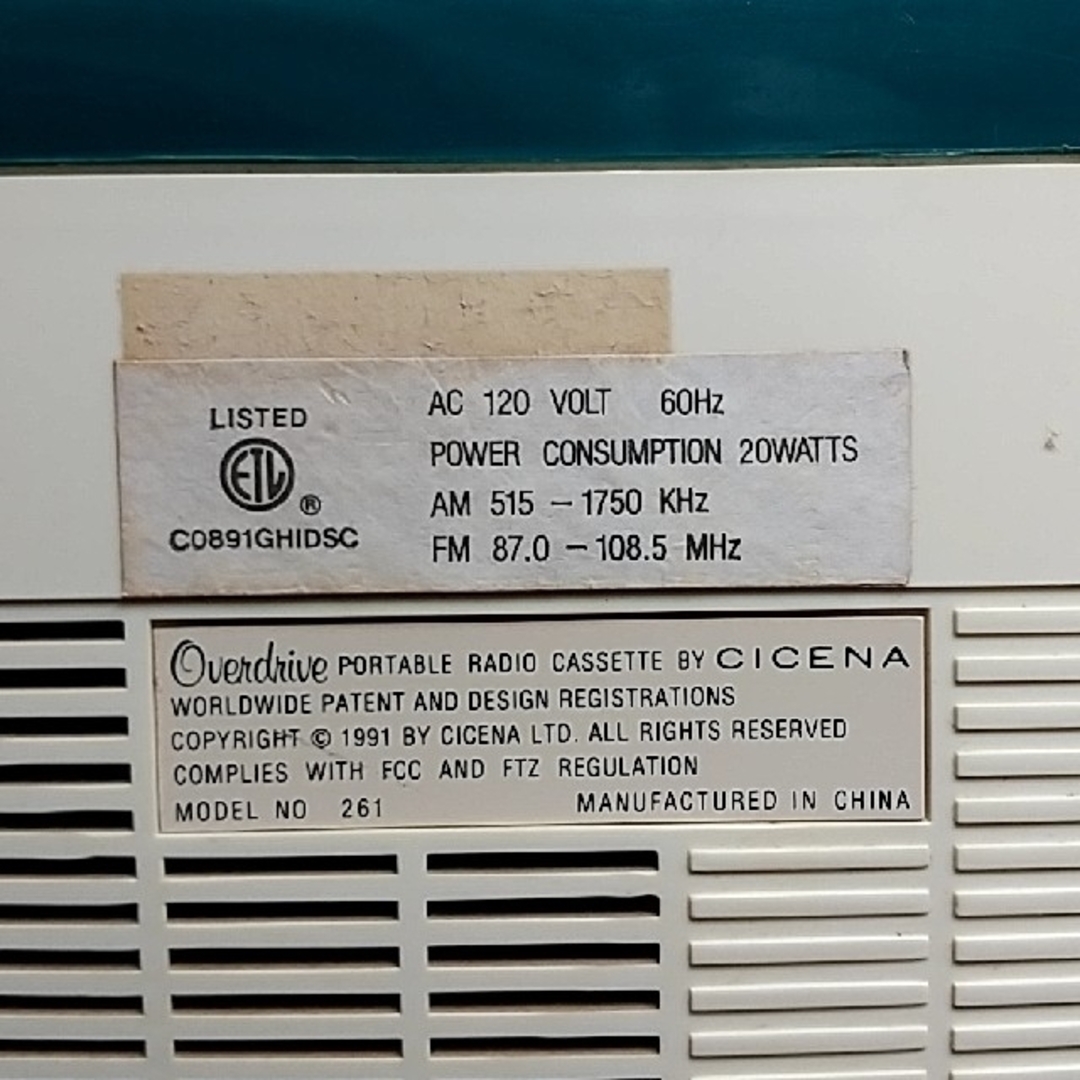 classic cicena overdrive ラジカセ