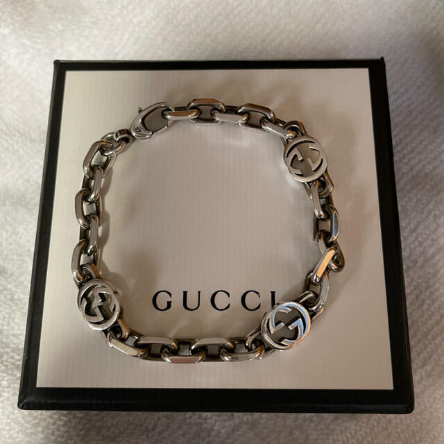 Gucci(グッチ)のグッチ インターロッキングG シルバー ブレスレット  メンズのアクセサリー(ブレスレット)の商品写真