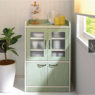 IKEA - ナチュラルモダン♪キッチン収納 食器棚 （高さ90.5cm） /グリーン