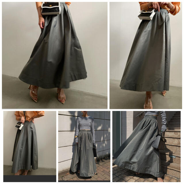 新品タグ付！Ameri アメリ RANDOM TUCK VOLUME SKIRT - ロングスカート