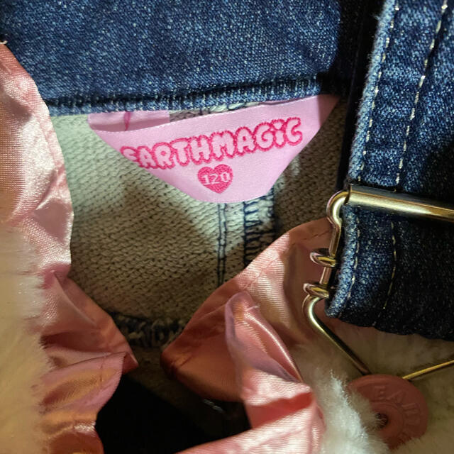 EARTHMAGIC(アースマジック)のジャンバースカート120センチ キッズ/ベビー/マタニティのキッズ服女の子用(90cm~)(ワンピース)の商品写真
