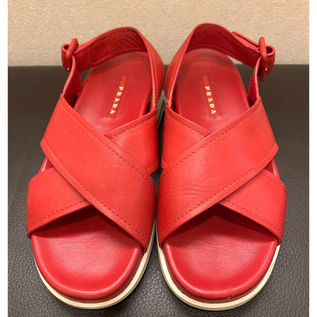 プラダ　PRADA サンダル　フラット　23 35.5 22.5 正規品