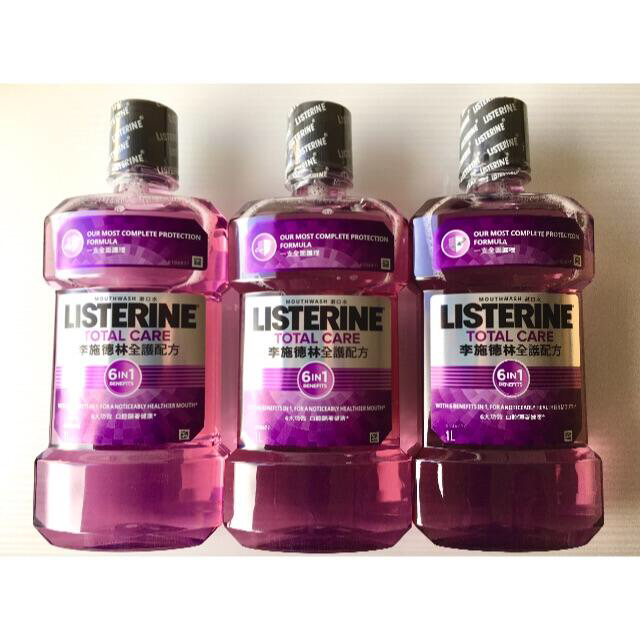 LISTERINE(リステリン)のリステリン【海外版フッ素配合】トータルケアNo.6【1本1000ml】3本セット コスメ/美容のオーラルケア(口臭防止/エチケット用品)の商品写真