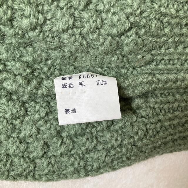 セーター ケーブルニット ウール グリーン 若草色 よもぎ色 レディースのトップス(ニット/セーター)の商品写真