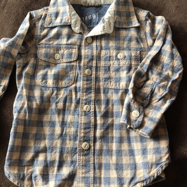 babyGAP(ベビーギャップ)のbaby GAP チェック　シャツ　95 キッズ/ベビー/マタニティのキッズ服男の子用(90cm~)(ブラウス)の商品写真