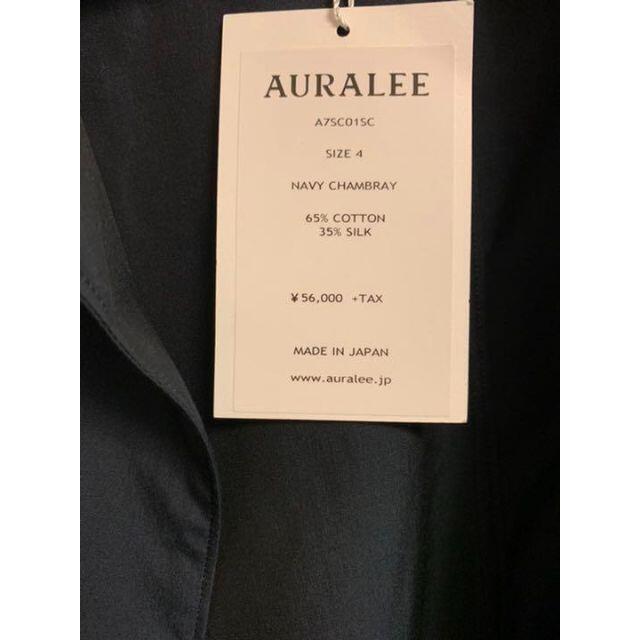 COMOLI(コモリ)のAURALEE シルク ステンカラーコート 4 タグ付き メンズのジャケット/アウター(ステンカラーコート)の商品写真