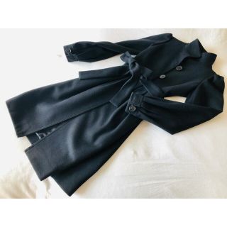 サンローラン(Saint Laurent)のサンローラン カシミヤ 100% コート 34 ブラック(ロングコート)