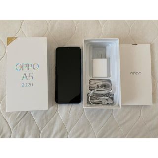 オッポ(OPPO)の【美品】OPPO A5 2020 64GB ブルー  SIMフリー　楽天モバイル(スマートフォン本体)