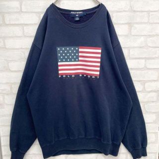 LL☺︎ 90s ポロラルフローレン USA FLAG 星条旗 スウェット