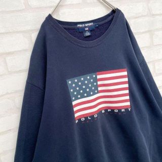 LL☺︎ 90s ポロラルフローレン USA FLAG 星条旗 スウェット