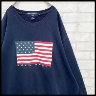 LL☺︎ 90s ポロラルフローレン USA FLAG 星条旗 スウェット