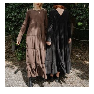 トゥデイフル(TODAYFUL)のwillfully corduroy 2way tiered OP(ロングワンピース/マキシワンピース)