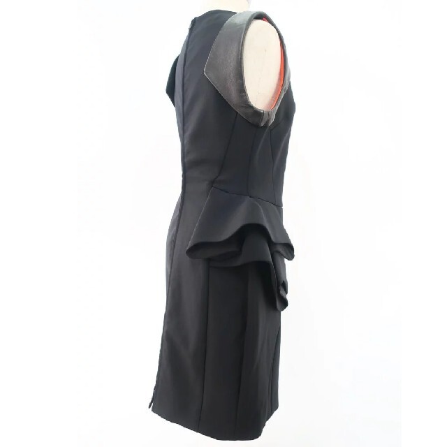 ANTONIO BERARDI アントニオベラルディ ペプラム ドレス レザー