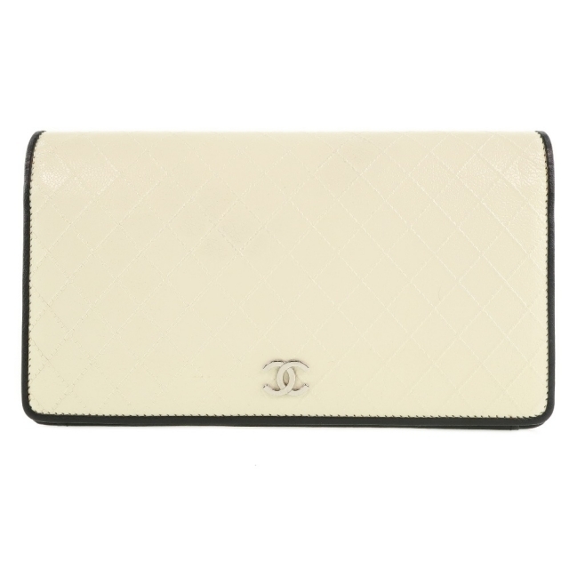上品】 CHANEL 長財布 ユニセックス 白 ビコローレ シャネル - 財布