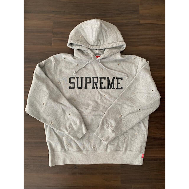 新品⭐️Eyelet Hooded Sweatshirt greyアイレット