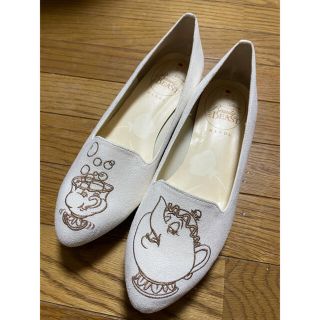 RANDA Disney美品 美女と野獣コラボ パンプスベージュ