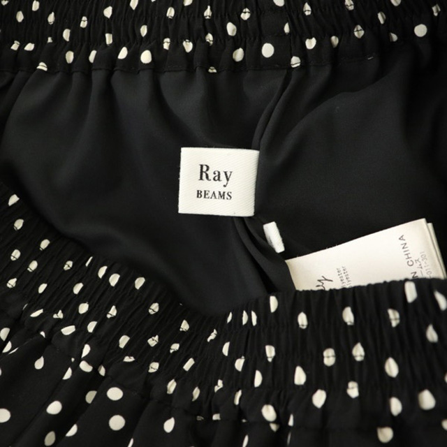 Ray BEAMS(レイビームス)のレイビームス ギャザーワイドパンツ イージー ドット 0 黒 ブラック レディースのレディース その他(その他)の商品写真