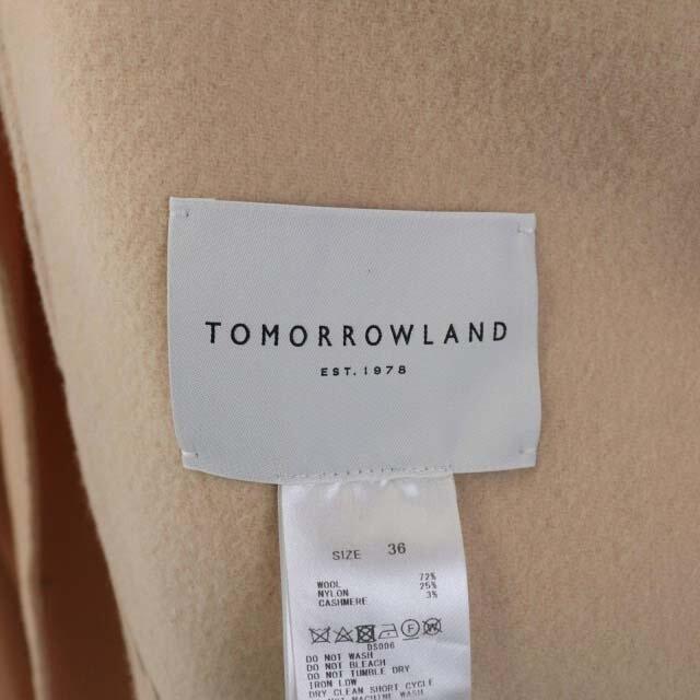 TOMORROWLAND(トゥモローランド)のトゥモローランド 20SS リバーメルトン コクーンコート ノーカラー ベージュ レディースのジャケット/アウター(その他)の商品写真