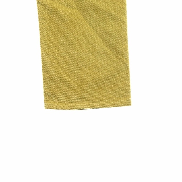 ヤコブコーエン ストレートパンツ 刺繍 ハラコラベル ボタンフライ W31 黄色275cm裾幅