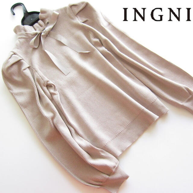 INGNI(イング)のY様専用:INGNI/イング 新品 ボウタイパフスリーブニット/PK レディースのトップス(ニット/セーター)の商品写真