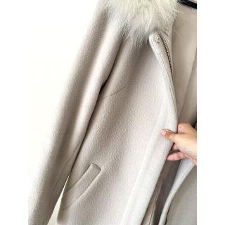 MEW'S REFINED CLOTHES】フォックスファーフード付きコートの通販 by