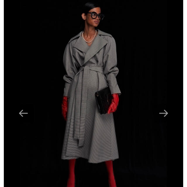 新品未使用 SHE Tokyo Maggie houndstooth - ロングコート