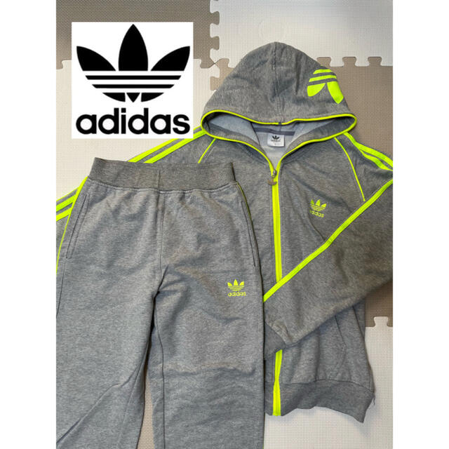 【adidas】アディダス　セットアップ　ジャージ　グレー