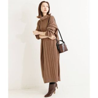 イエナ(IENA)のma様専用🎵19AW超美品カシミヤスーパーファインメリノリブタートルワンピース(ロングワンピース/マキシワンピース)