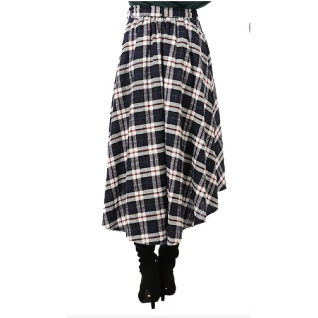 DURAS(デュラス)のDURAS チェックフレアスカート レディースのスカート(ロングスカート)の商品写真