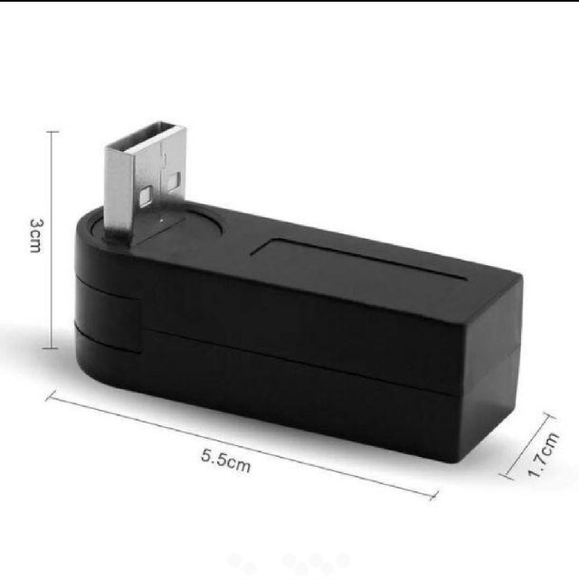 3口USB HUB2.0 直挿し スタイリッシュ USB  3口 USBハブ スマホ/家電/カメラのPC/タブレット(PC周辺機器)の商品写真