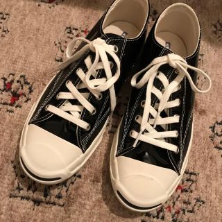 ビューティアンドユースユナイテッドアローズ(BEAUTY&YOUTH UNITED ARROWS)のconverse ジャックパーセル　エナメルブラック　25.5cm(スニーカー)