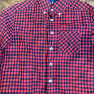 ポロラルフローレン(POLO RALPH LAUREN)のラルフローレン　赤　長袖　チェックシャツ 140(ブラウス)