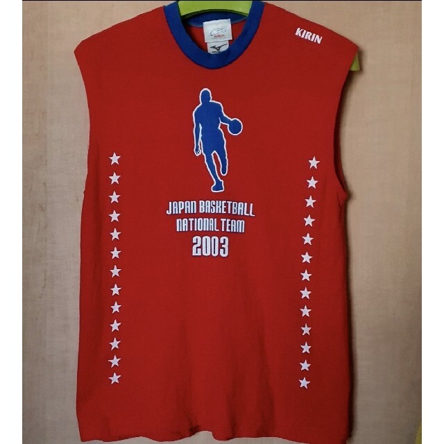 正規激安 KIRIN×MIZUNO スラムダンク バスケットボールノースリーブTシャツ ミズノ バスケットボール 日本代表 2003 キリン 赤