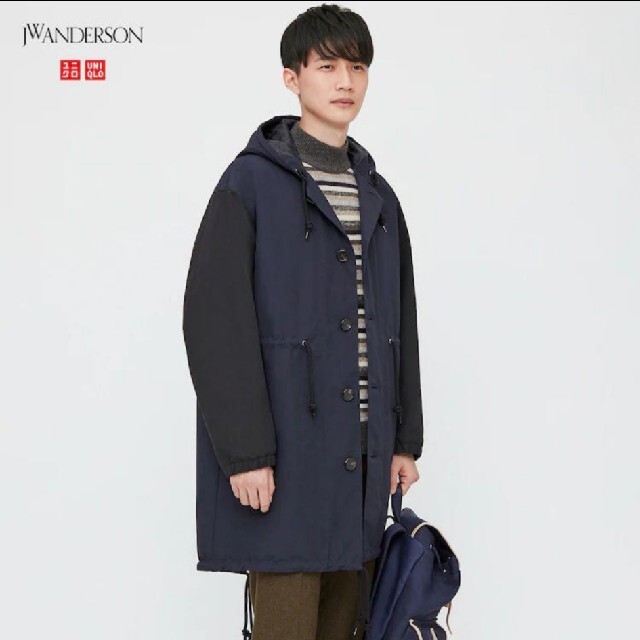 UNIQLO(ユニクロ)のUNIQLO jwAnderson モッズコート ネイビー メンズのジャケット/アウター(モッズコート)の商品写真